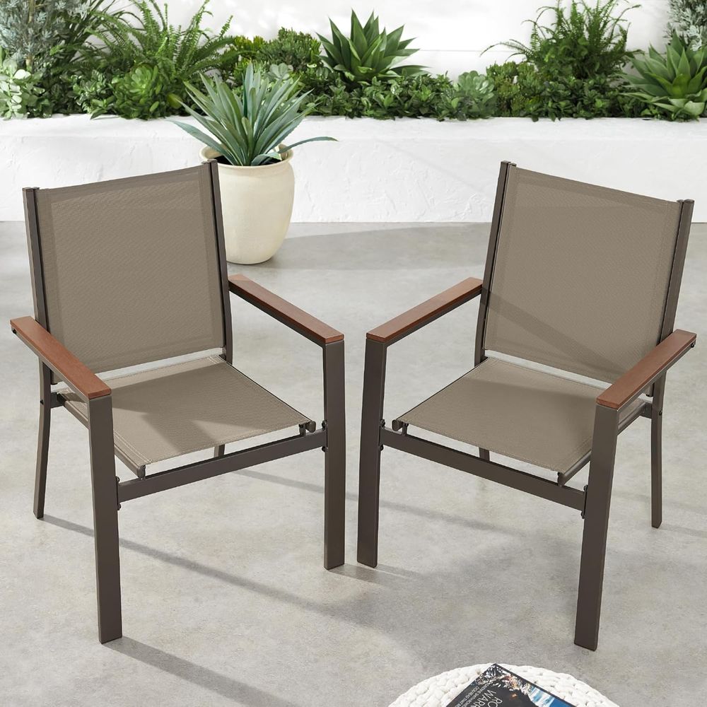 Outdoor Furniture Metal Chairs - Складные уличные стулья из текстилена, устойчивые