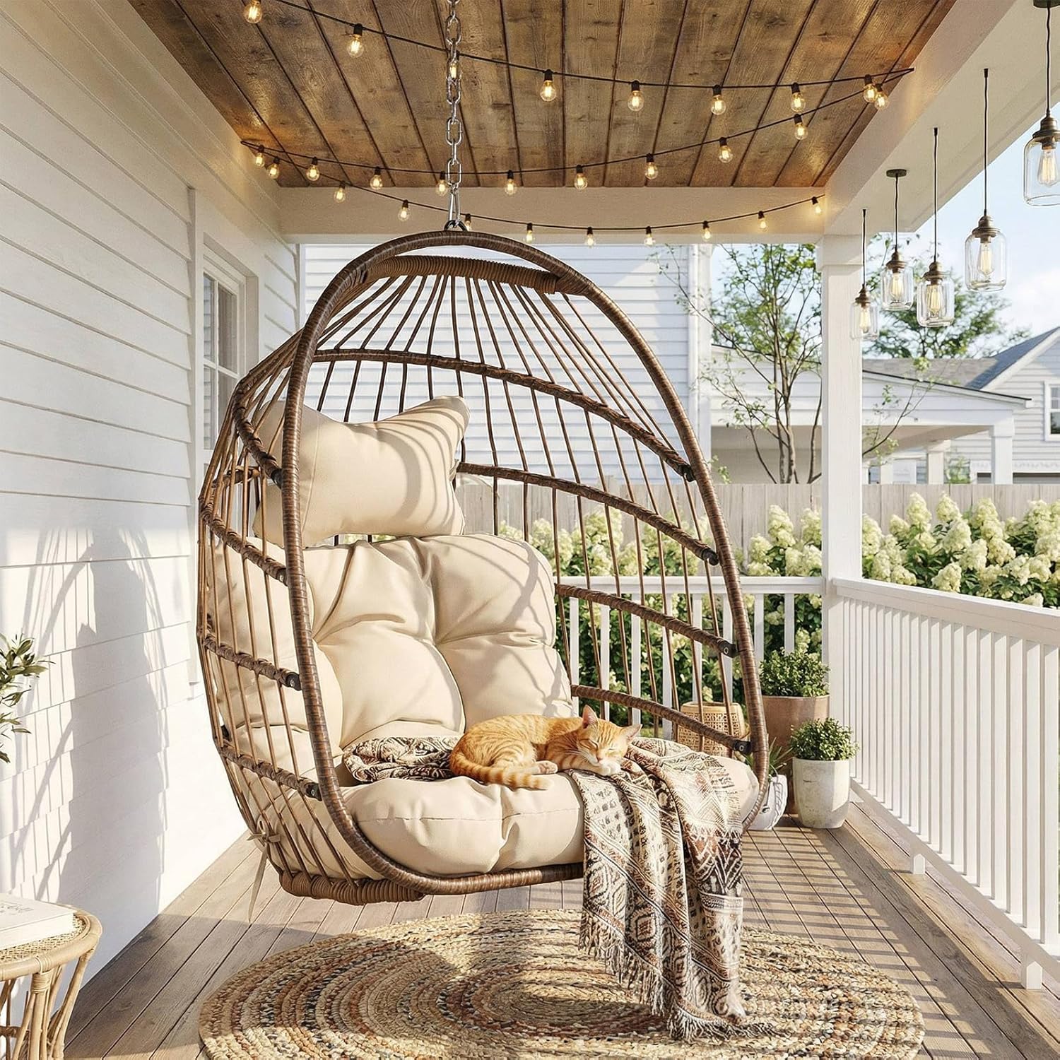 Outdoor Furniture Egg Chair - Подвесное кресло-кокон для улицы без стойки,