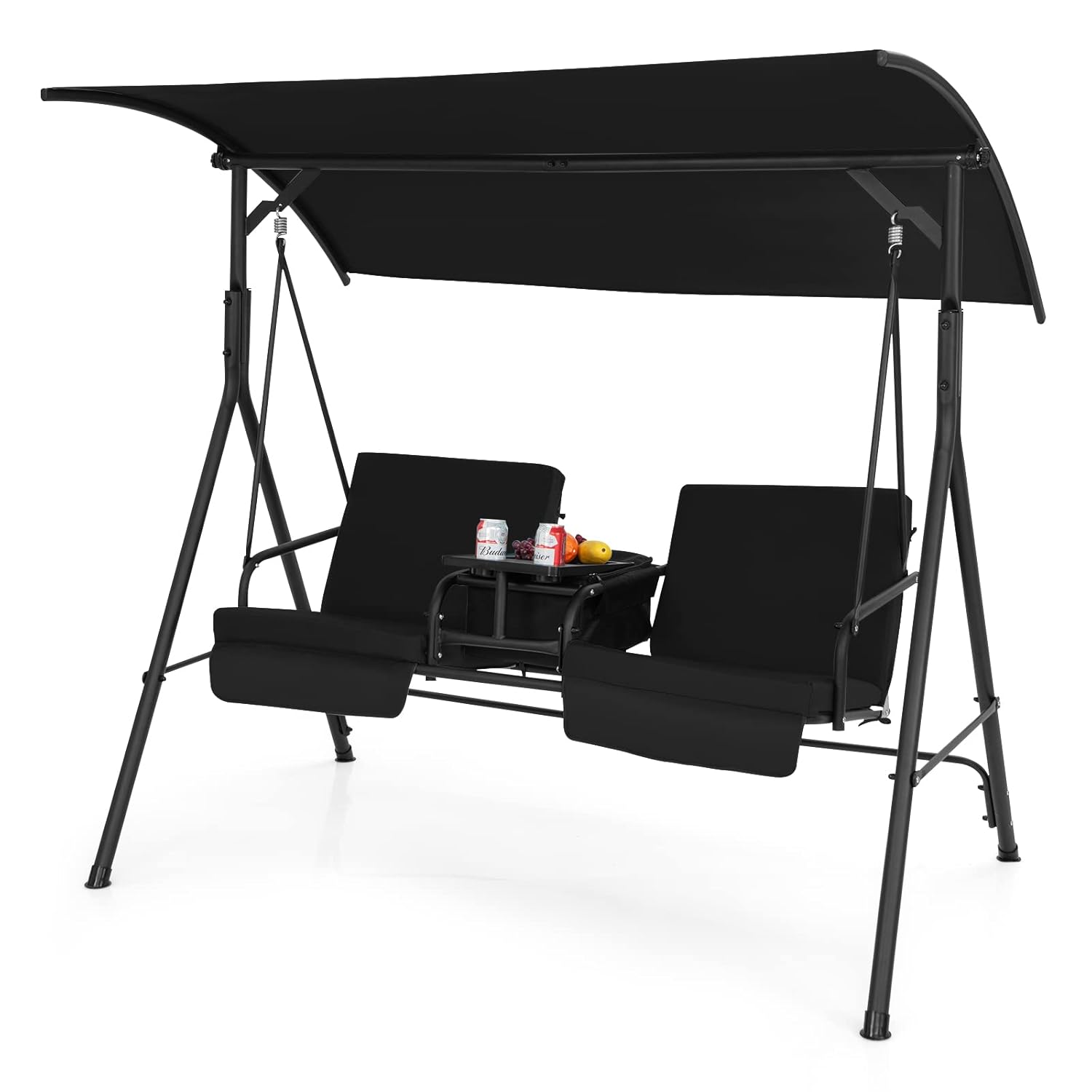Outdoor Furniture Ofo - Двухместные садовые качели с откидным столиком,