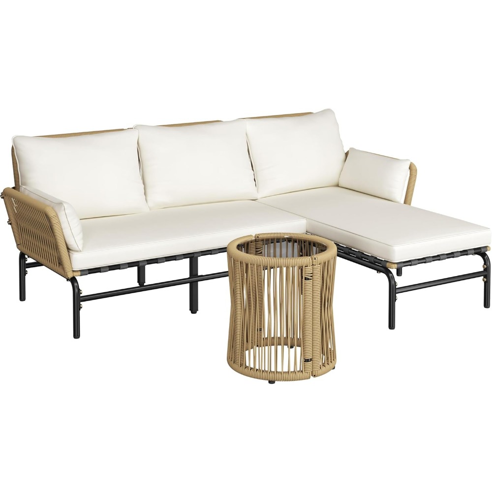 Outdoor Furniture L Shape - Комплект садовой мебели L-образной формы из