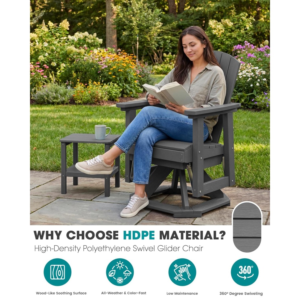 Adirondack Chair Wood - Комплект из 2-х уличных кресел-глайдеров Adirondack