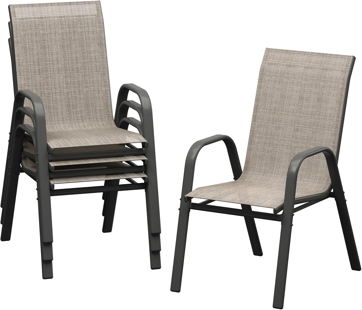 Outdoor Furniture Metal Chairs - Набор из 4 стульев для патио,