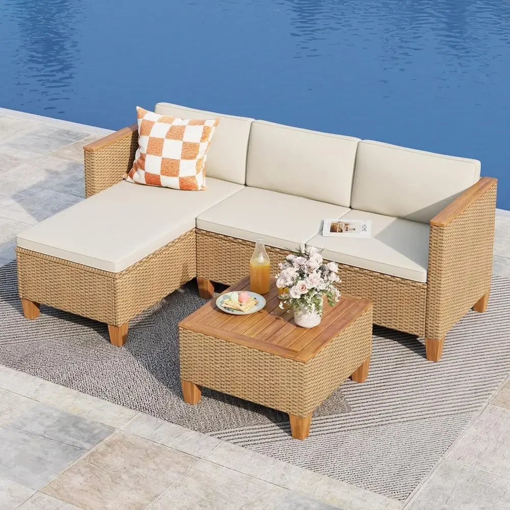 Outdoor Furniture L Shape - Комплект садовой мебели из 3 предметов: