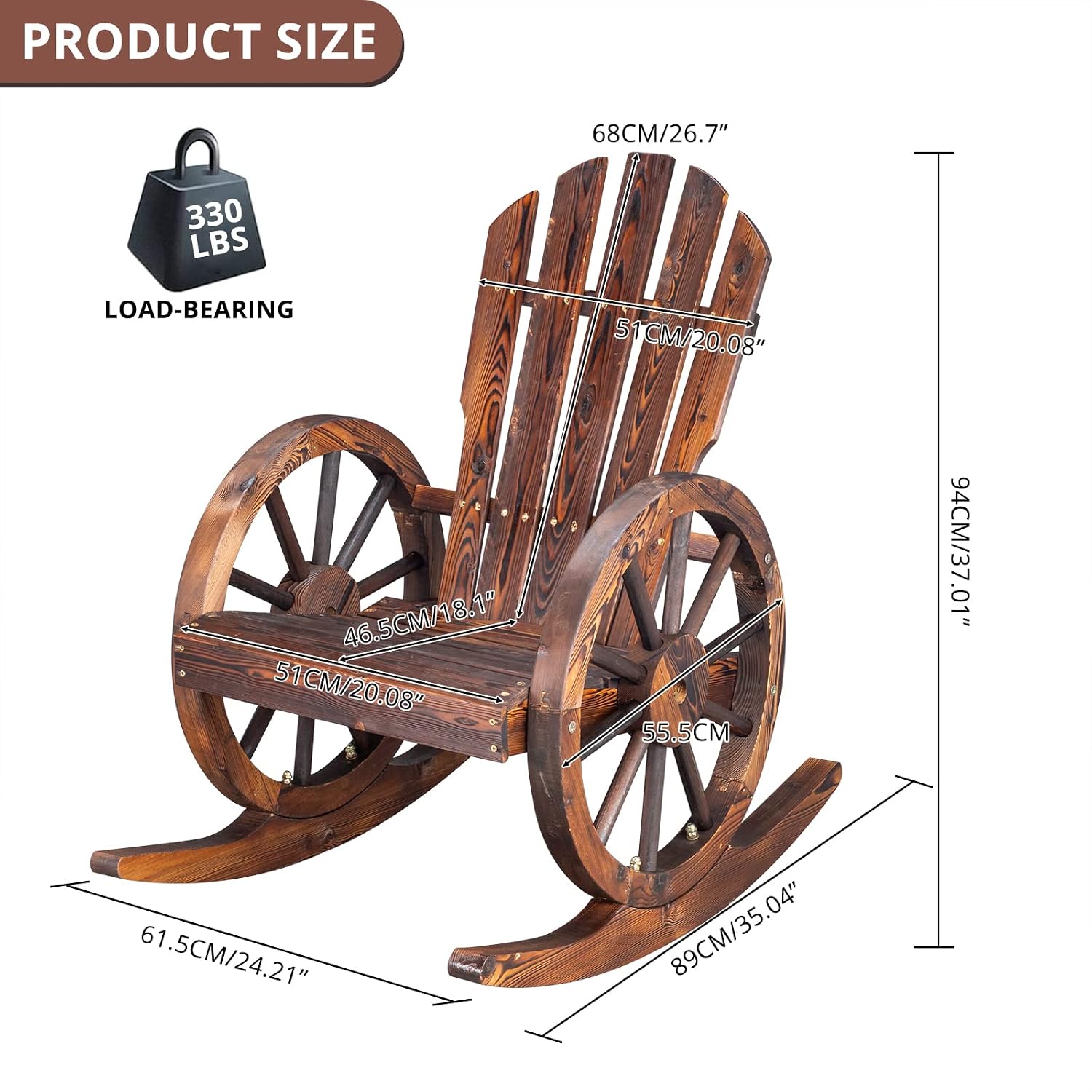 Набор из 2-х кресел-качалок Ад – обзор и цена Adirondack Chair Wood