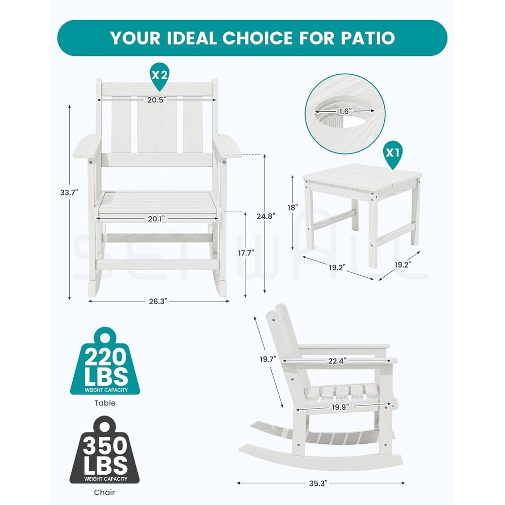 Набор из 2 уличных кресел-кача – обзор и цена Outdoor Furniture Ofo