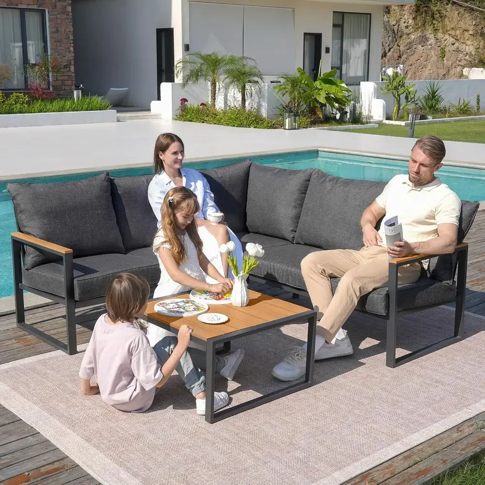 Комплект уличной секционной ме – обзор и цена Outdoor Furniture L Shape