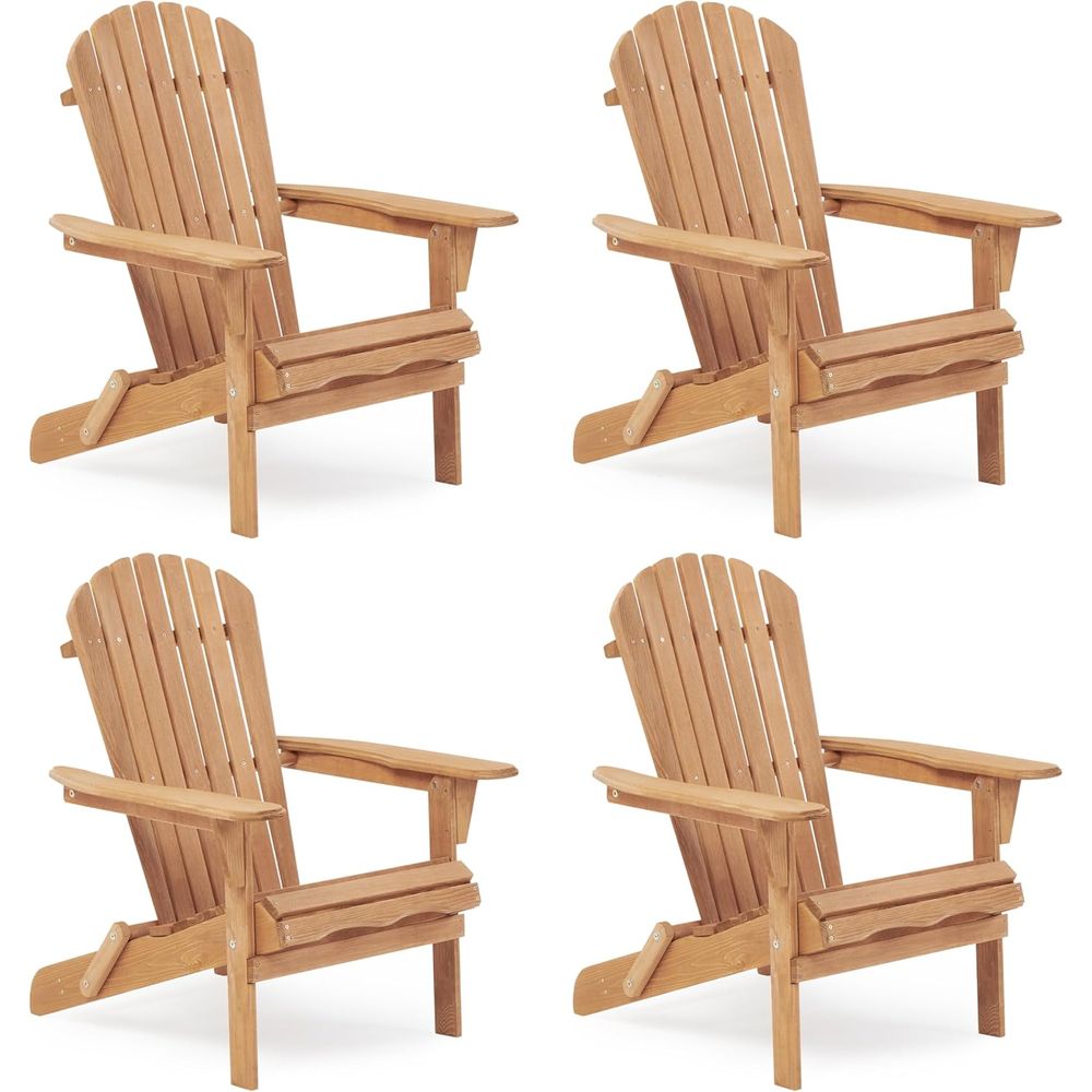Классический набор из 4-х крес – обзор и цена Adirondack Chair Wood