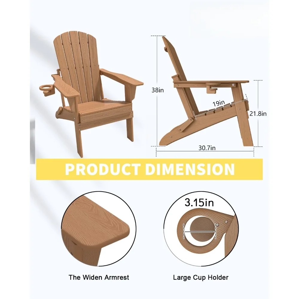 Набор из 3 складных кресел Ади – обзор и цена Adirondack Chair Wood