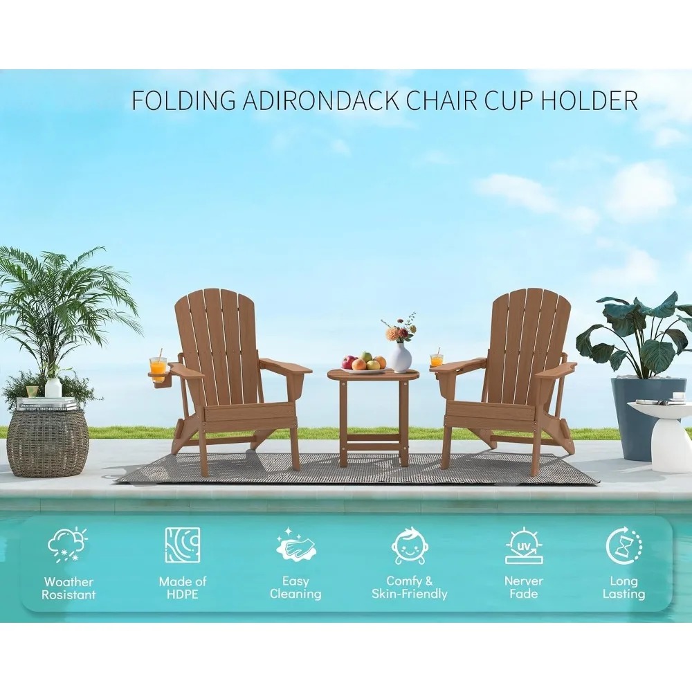 Набор из 3 складных кресел Ади – обзор и цена Adirondack Chair Wood