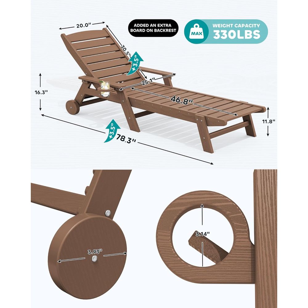 Набор уличных шезлонгов из HDP – обзор и цена Outdoor Furniture Ofo