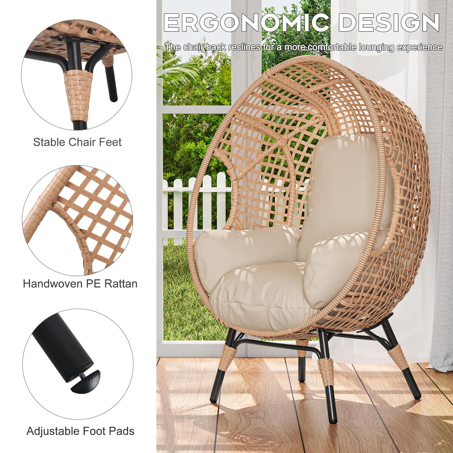 Элегантное подвесное кресло-яй – обзор и цена Outdoor Furniture Egg Chair