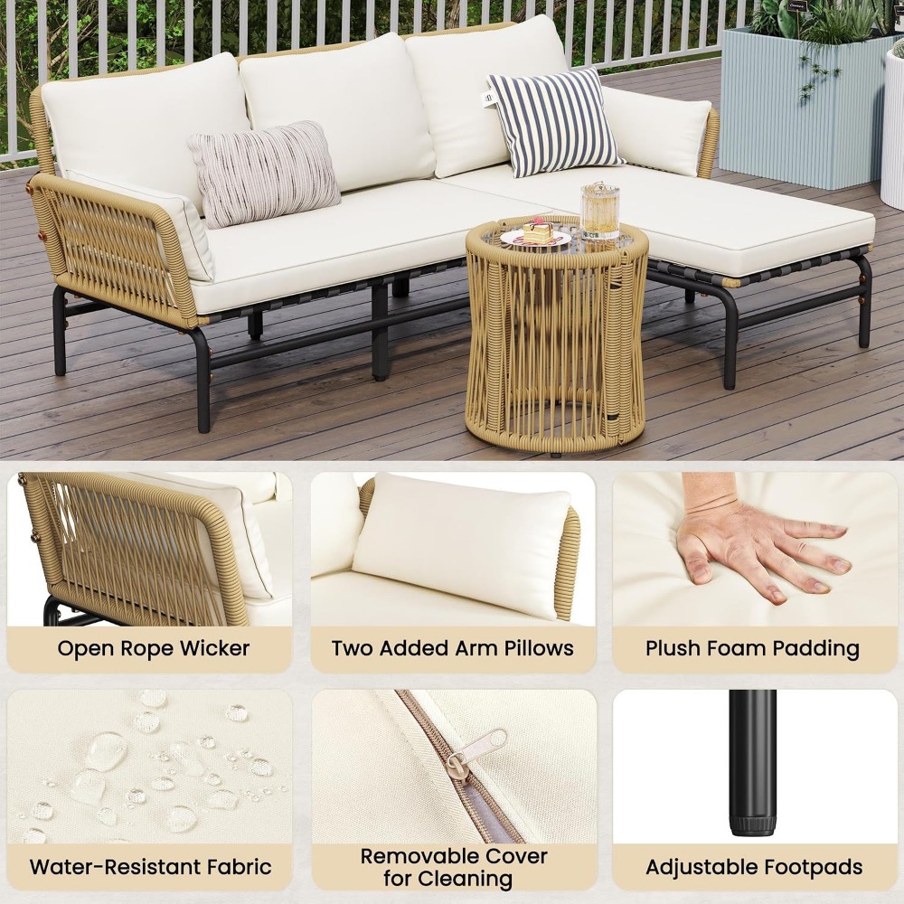 Комплект садовой мебели L-обра – обзор и цена Outdoor Furniture L Shape