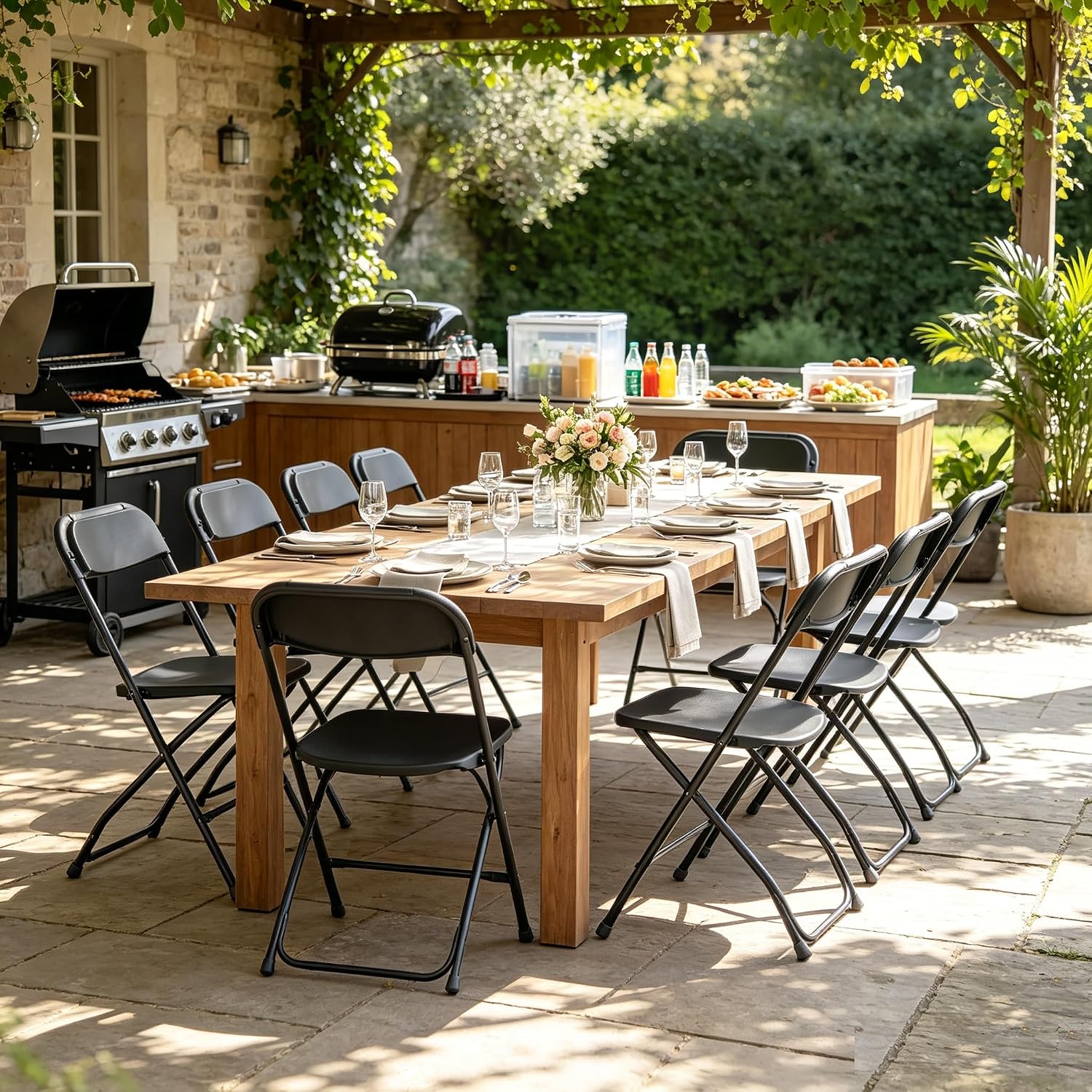 Черный складной стул с металли – обзор и цена Outdoor Furniture Metal Chairs