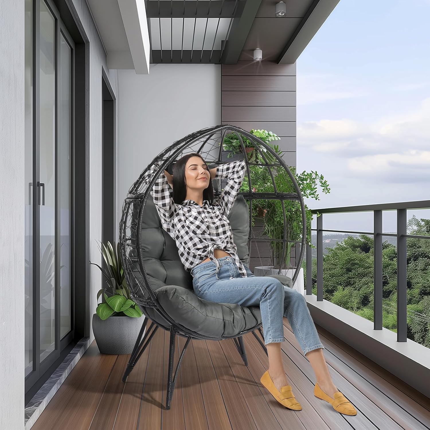 Уличное кресло-яйцо из ротанга – обзор и цена Outdoor Furniture Egg Chair