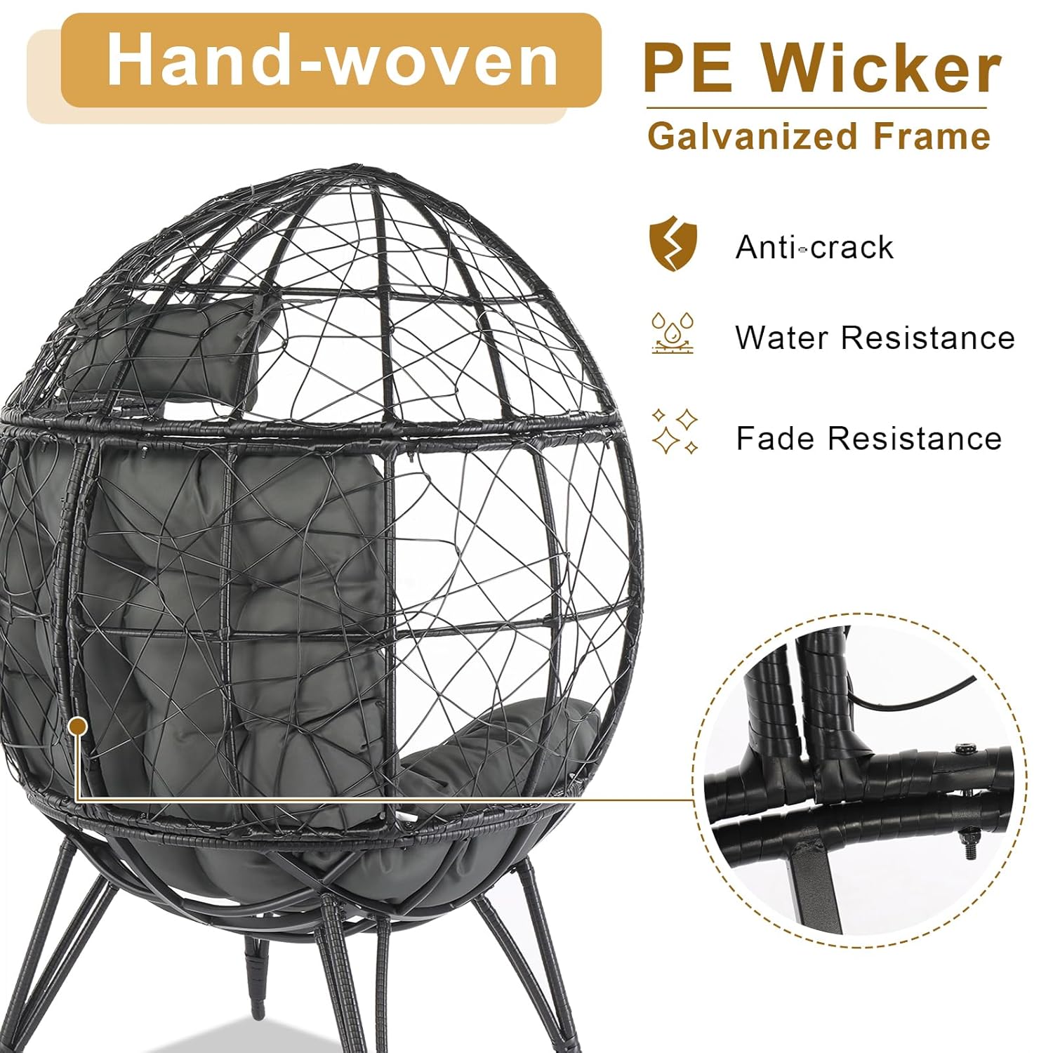 Уличное кресло-яйцо из ротанга – обзор и цена Outdoor Furniture Egg Chair