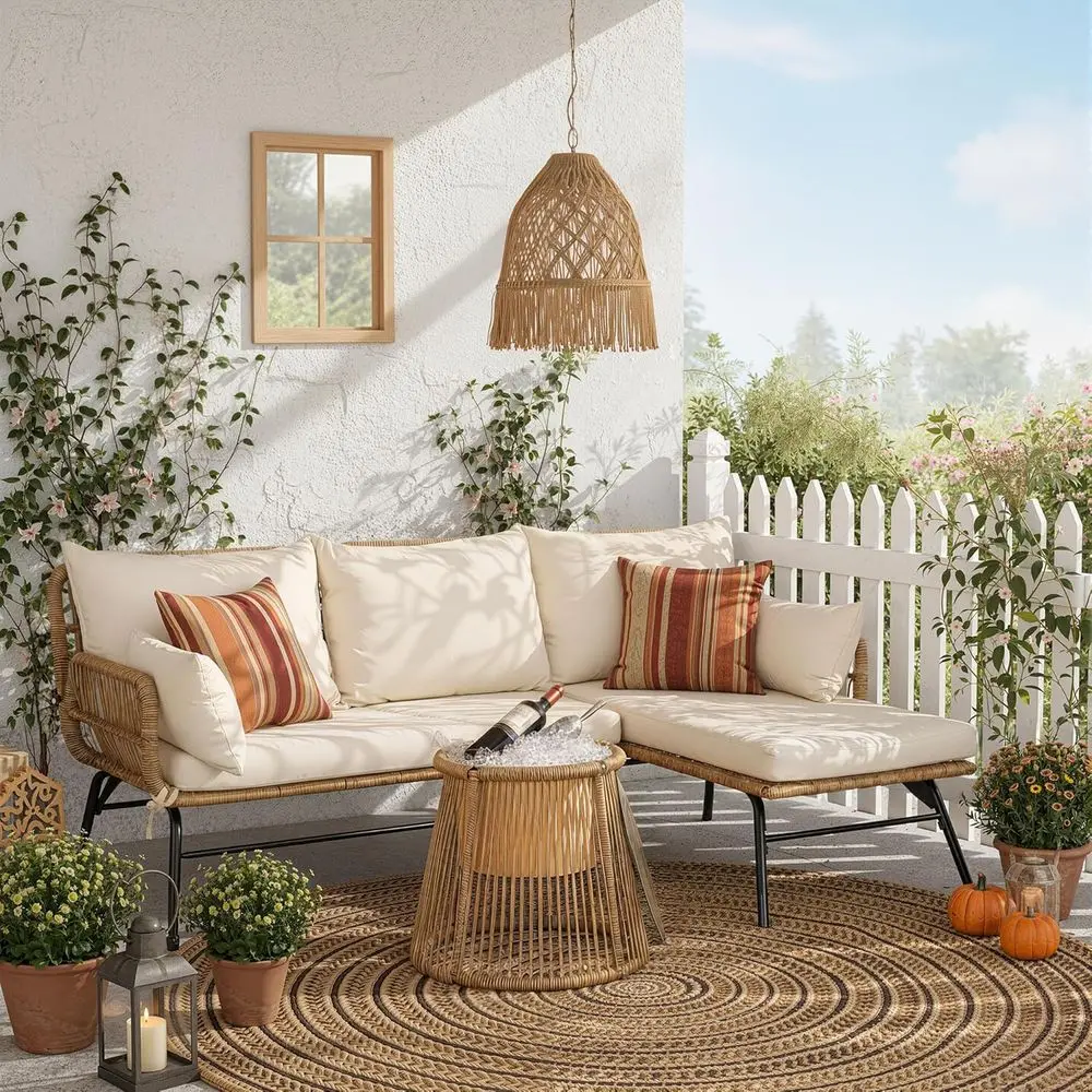Комплект садовой мебели в стил – обзор и цена Outdoor Furniture L Shape