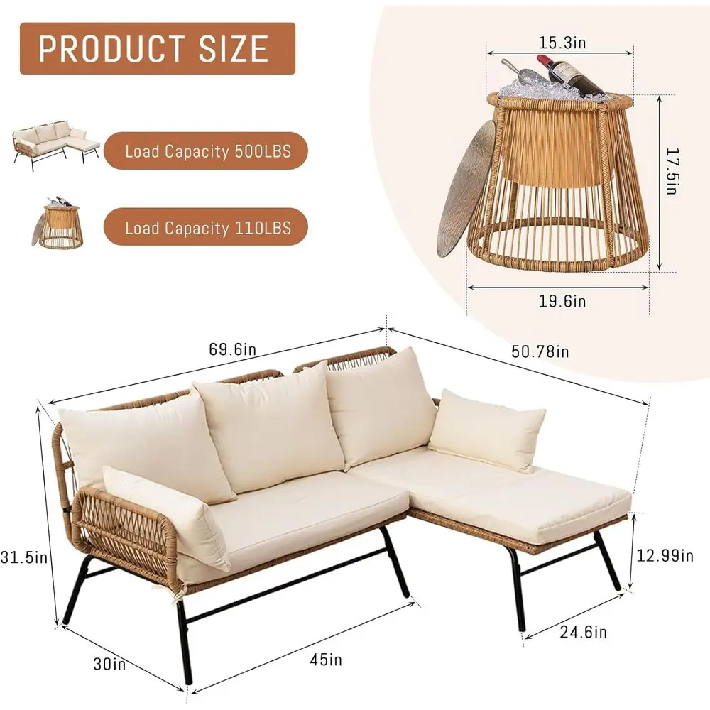 Комплект садовой мебели в стил – обзор и цена Outdoor Furniture L Shape