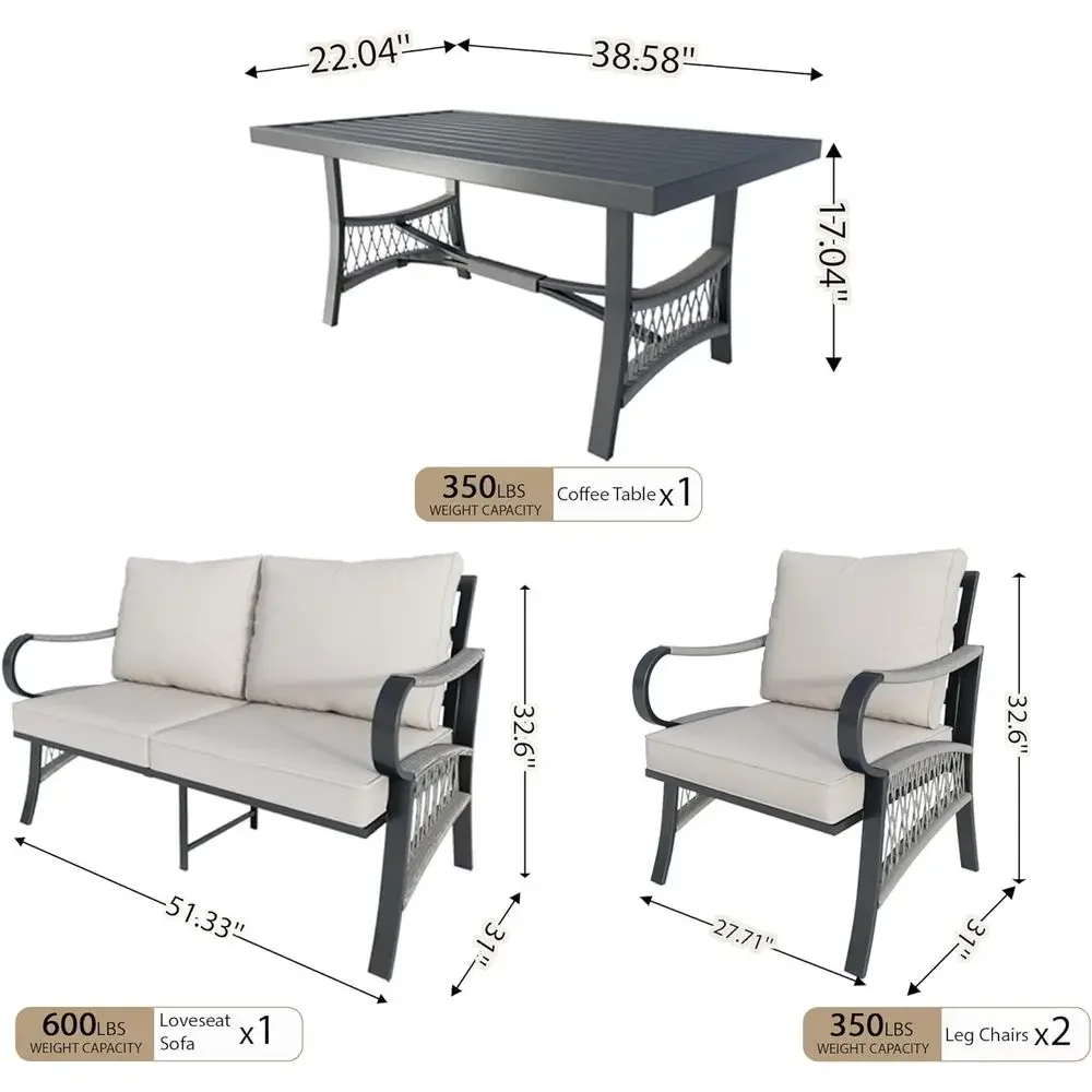 Комплект садовой мебели из 4 п – обзор и цена Outdoor Furniture Metal Chairs