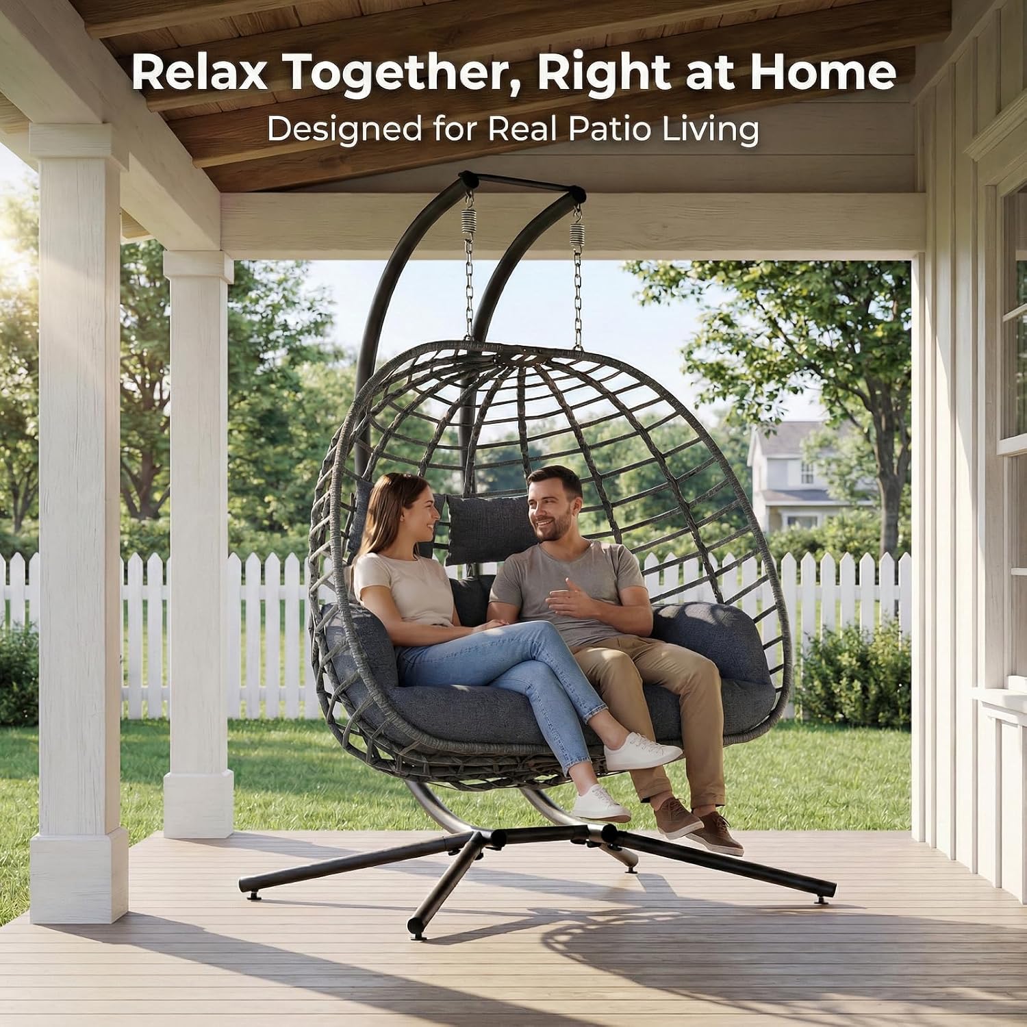 Двухместное кресло-качели с по – обзор и цена Outdoor Furniture Egg Chair