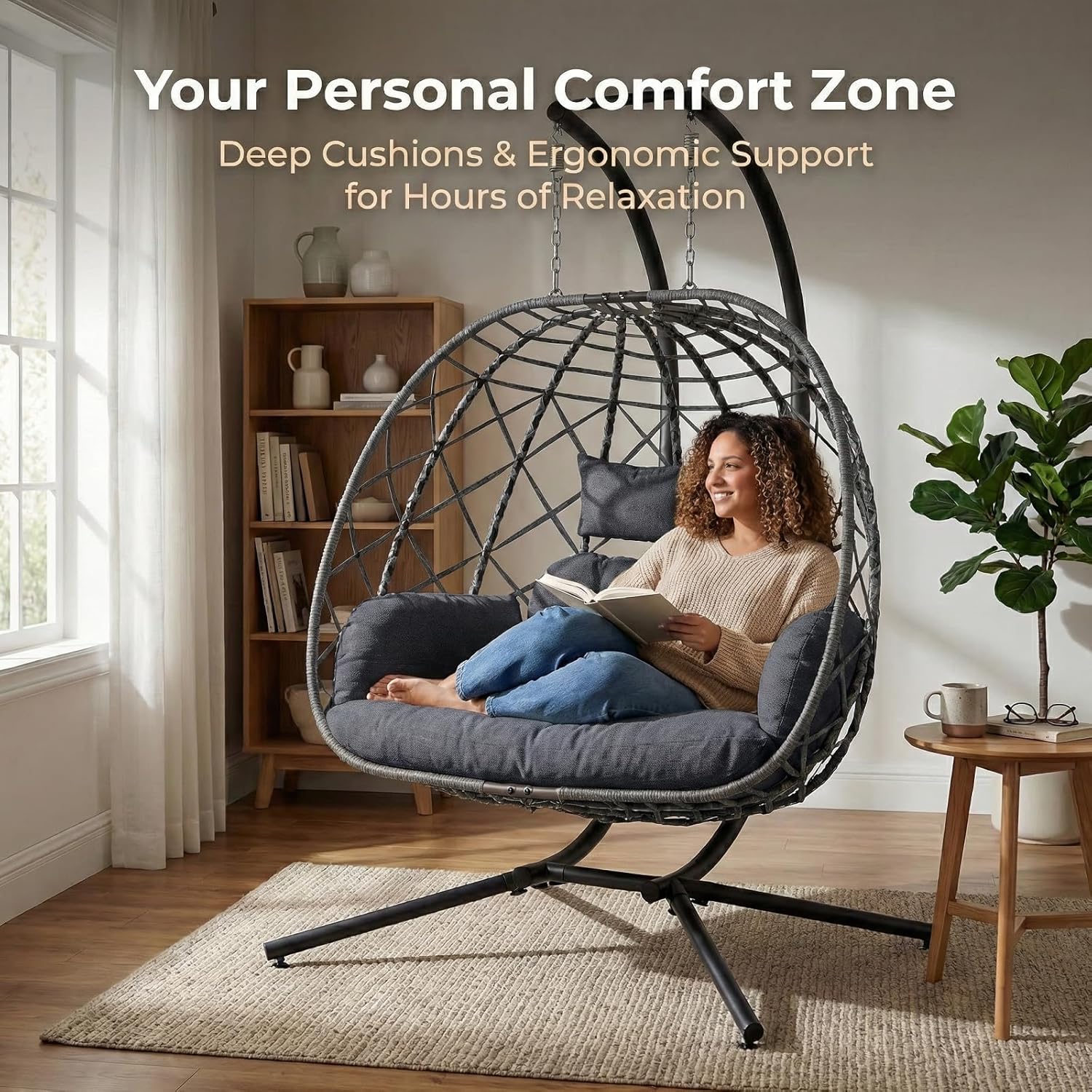 Двухместное кресло-качели с по – обзор и цена Outdoor Furniture Egg Chair
