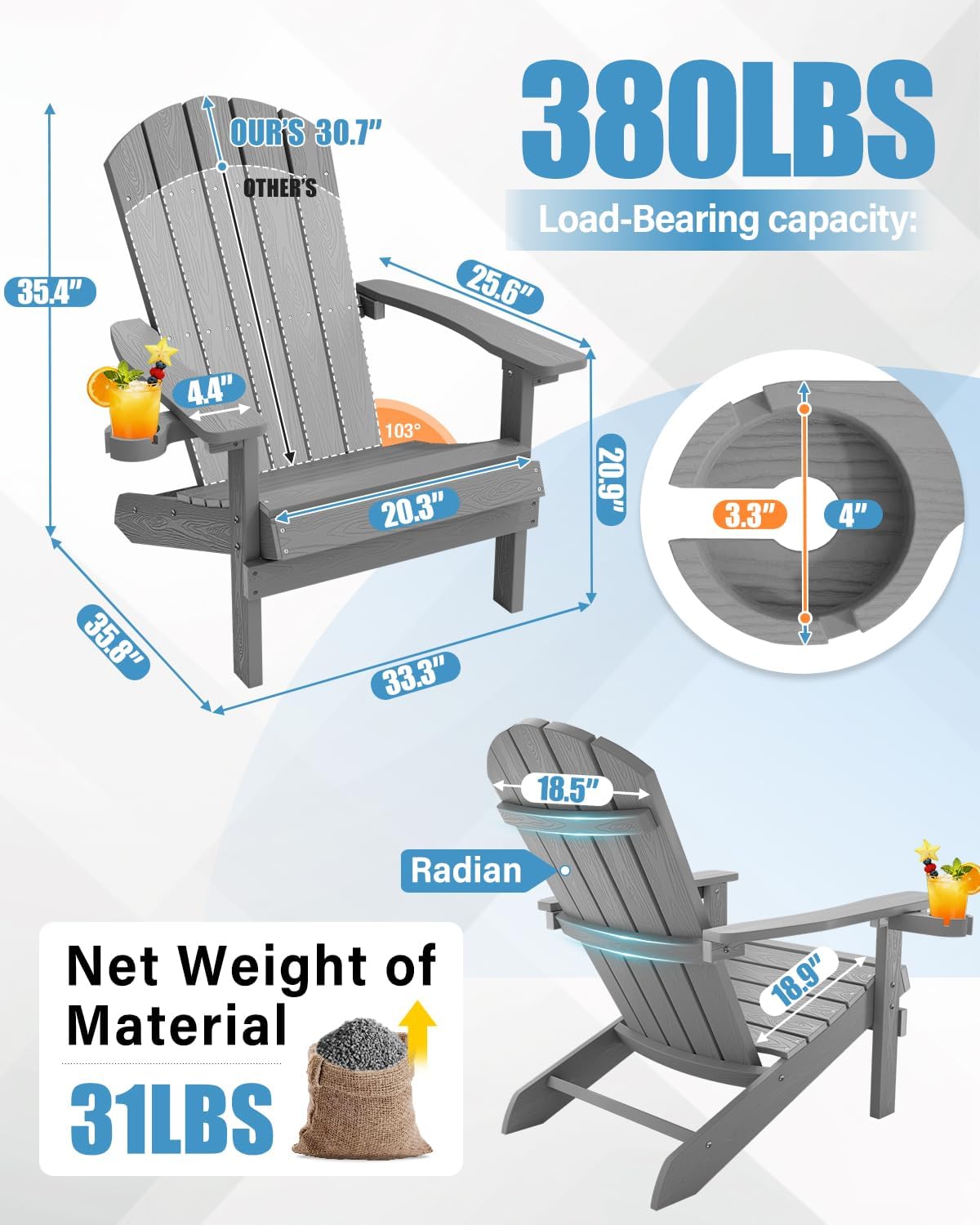 Устойчивый к погодным условиям – обзор и цена Adirondack Chair Wood